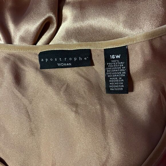 Apostrophe Metallic GOLD 18W Tank Top Formal - Picture 7 of 10